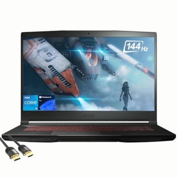 MSI GF63 Thin Gaming Laptop: 144Hz FHD, RTX 3050, 32GB RAM