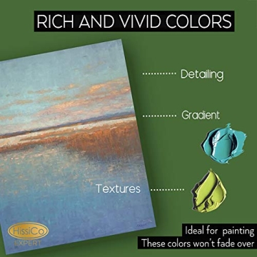 HissiCo Acrylic Paint Set of 12 Non-Toxic Colors