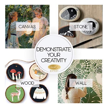 HissiCo Acrylic Paint Set of 12 Non-Toxic Colors