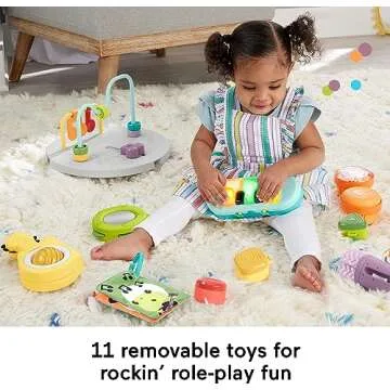 ​Fisher-Price Baby to Toddler Toy 3-in-1 Hit Wonder Activity Center & Play Table with Music Lights & Developmental Activities