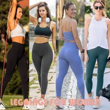 High Waisted Leggings for Women 7 Pack - Comfort & Style