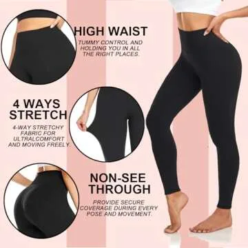 High Waisted Leggings for Women 7 Pack - Comfort & Style