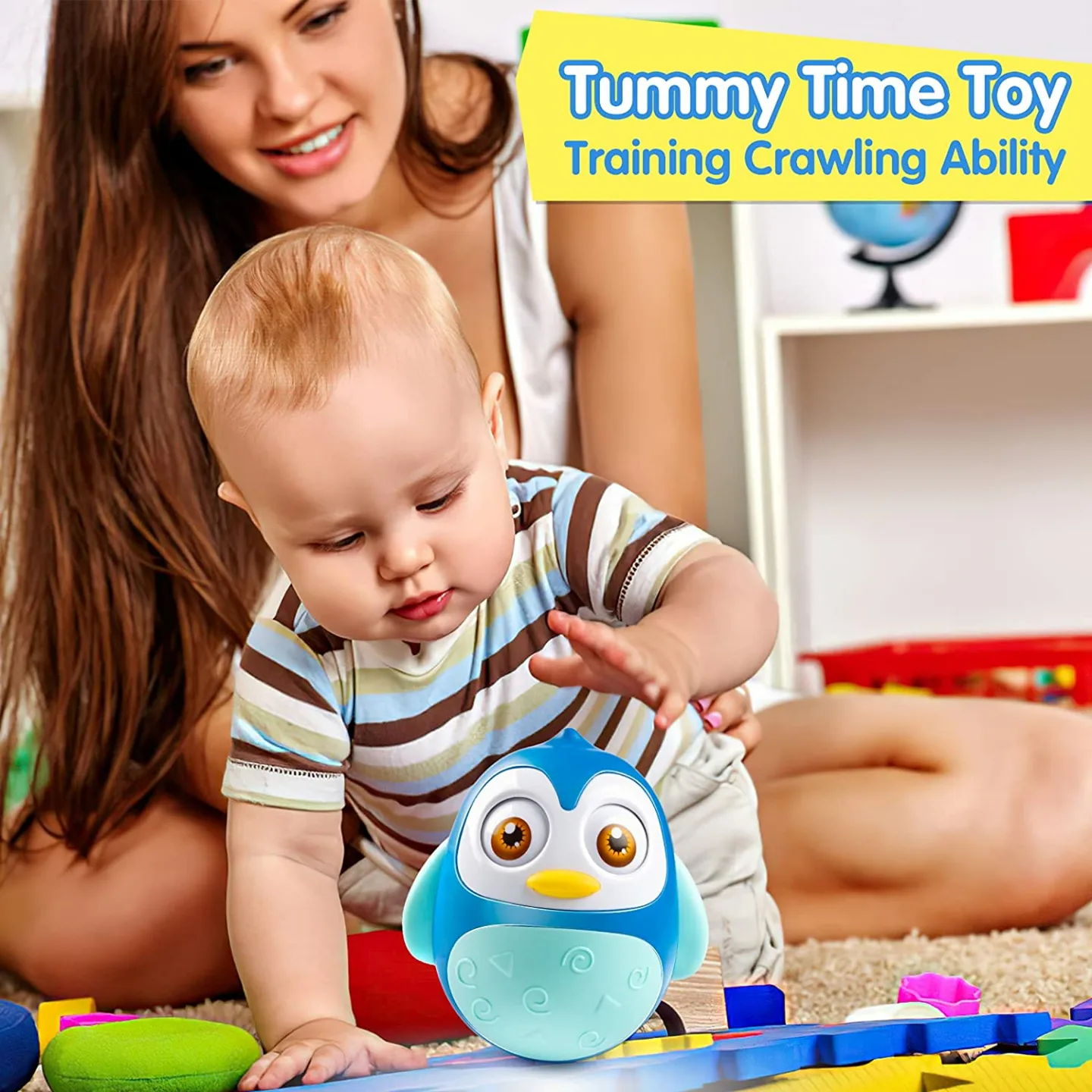 Roly Poly Baby Toys for 6-12 Months - Wobble & Play