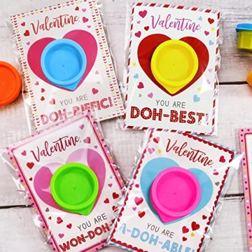 ORIENTAL CHERRY Valentine's Cards with Play Dough for Kids