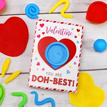 ORIENTAL CHERRY Valentine's Cards with Play Dough for Kids
