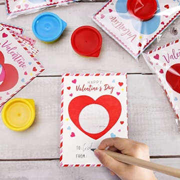 ORIENTAL CHERRY Valentine's Cards with Play Dough for Kids