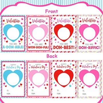 ORIENTAL CHERRY Valentine's Cards with Play Dough for Kids