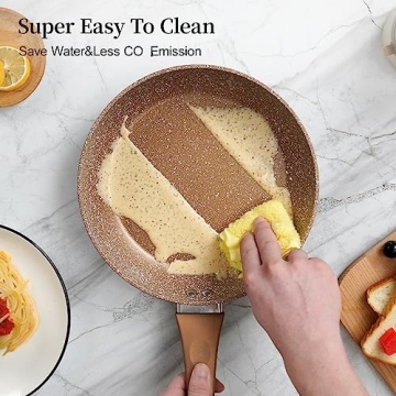 Innerwell Nonstick Frying Pan Set - Elegant Granite Cookware