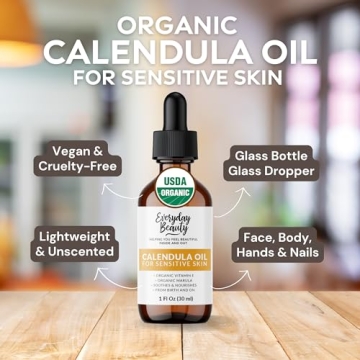 Organic Calendula Oil For Sensitive Skin - Nourishing Skincare