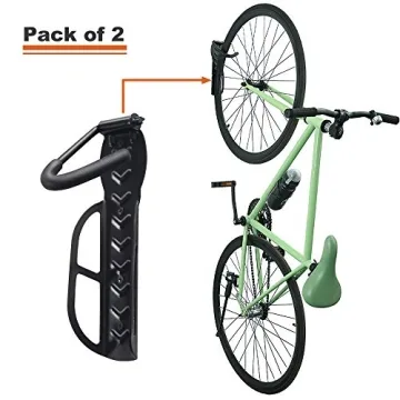 Heavy-Duty Wall-Mounted Bike Rack 2-Pack Space Saver