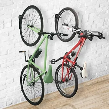 Heavy-Duty Wall-Mounted Bike Rack 2-Pack Space Saver