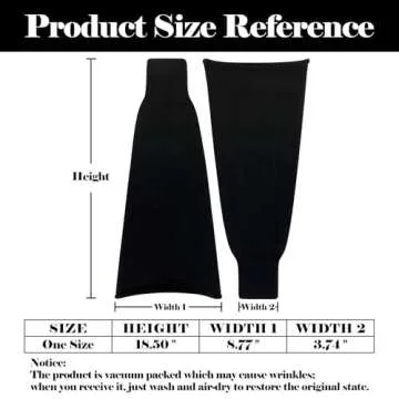 Olreco Black Leg Warmers Y2K Women's Leg Warmers Kawaii Leg Warmers Goth Accessories Harajuku Fashion Gyaru Girls Leg Warmers