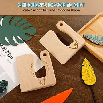 Safe Wooden Kids Knife Set for Cooking Fun