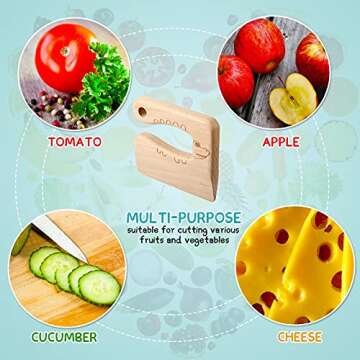 Safe Wooden Kids Knife Set for Cooking Fun