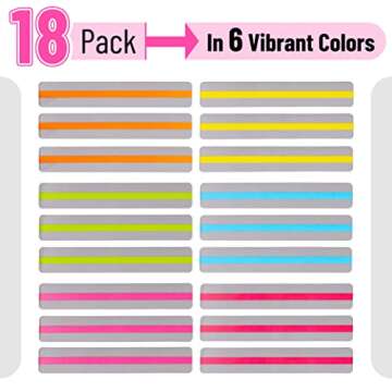Mr. Pen Guided Reading Strips - 18 Pack for Kids, Highlighter Strips for Books