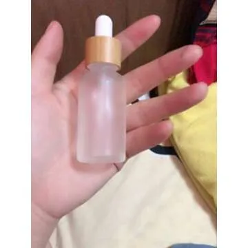 Furnido 5 Pack Glass Eye Droppers for Essential Oils,Glass Dropper Pipette Top with Natural Bamboo Circle for 15ml/0.5Oz Essential Oil Bottles