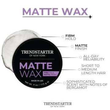 TRENDSTARTER Matte Wax - Strong Hold, Matte Finish