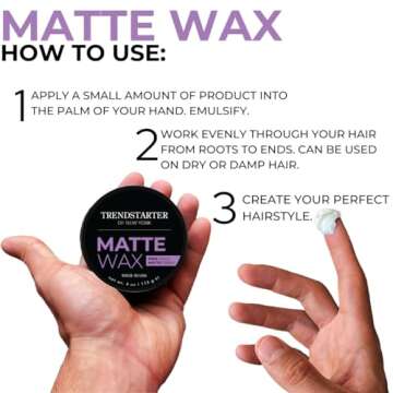 TRENDSTARTER Matte Wax - Strong Hold, Matte Finish