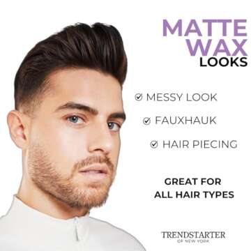 TRENDSTARTER Matte Wax - Strong Hold, Matte Finish
