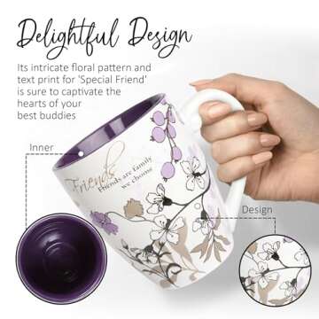 Pavilion Gift Company Friends are Family-20 oz Cup Mug, 1 Count (Pack of 1), Multicolored