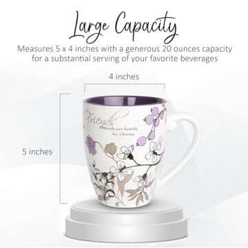 Pavilion Gift Company Friends are Family-20 oz Cup Mug, 1 Count (Pack of 1), Multicolored