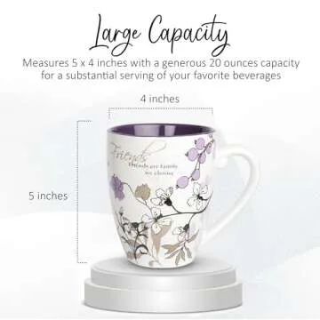 Pavilion Gift Company Friends are Family-20 oz Cup Mug, 1 Count (Pack of 1), Multicolored