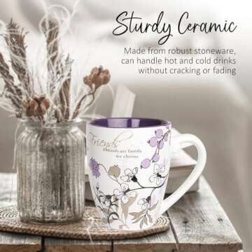 Pavilion Gift Company Friends are Family-20 oz Cup Mug, 1 Count (Pack of 1), Multicolored