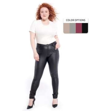 Fashion-Forward S P Y M Womens Stretchy Jeggings in Faux Leather