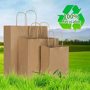 Toovip 90 Pack Kraft Paper Gift Bags - Versatile and Stylish