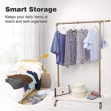 BOSURU Gold Pipe Clothing Rack for Boutique Display