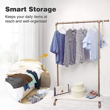BOSURU Gold Pipe Clothing Rack for Boutique Display