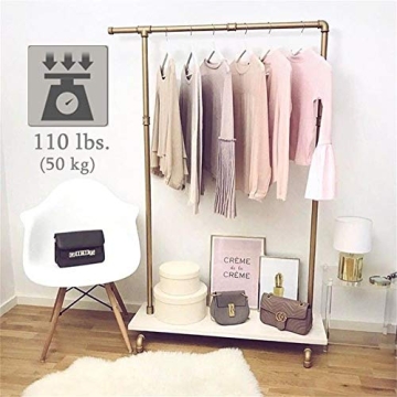 BOSURU Gold Pipe Clothing Rack for Boutique Display