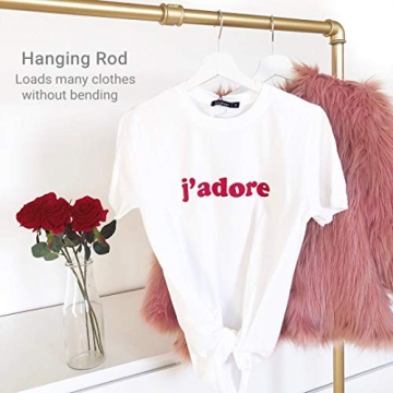 BOSURU Gold Pipe Clothing Rack for Boutique Display