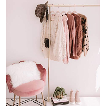 BOSURU Gold Pipe Clothing Rack for Boutique Display
