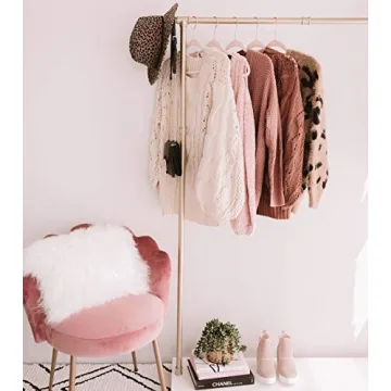 BOSURU Gold Pipe Clothing Rack for Boutique Display
