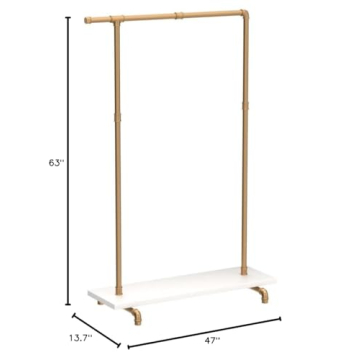 BOSURU Gold Pipe Clothing Rack for Boutique Display