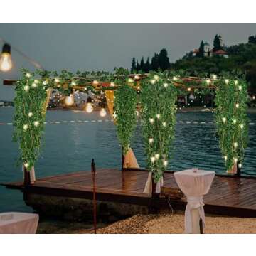 RECUTMS 12 Pack Ivy Vines with LED Lights for Decor
