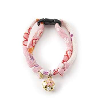 Chirimen Sakura Cat Collar - Pink Stylish Comfort for Cats