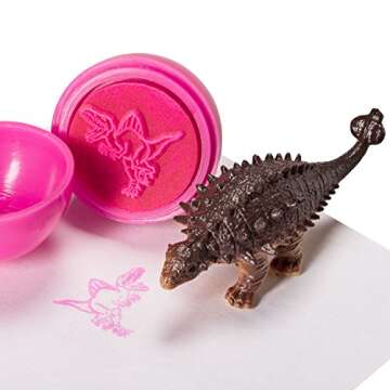 PREXTEX 12 count Mini Dinosaurs for Easter Eggs - Easter Basket Stuffer for Toddlers - Pre Stuffed Easter Eggs with Toys Inside - Easter Toys for Toddler, Boys - Dinosaur Easter Eggs Toys for Toddlers