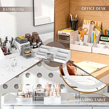 Large Capacity Makeup Organizer with Detachable Storage