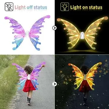 Maysida Electric Light Up Butterfly Wings for Kids