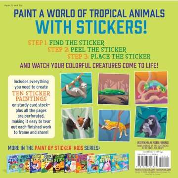 Paint by Sticker Kids: Rainforest Animals - Creative Fun for Young Artists