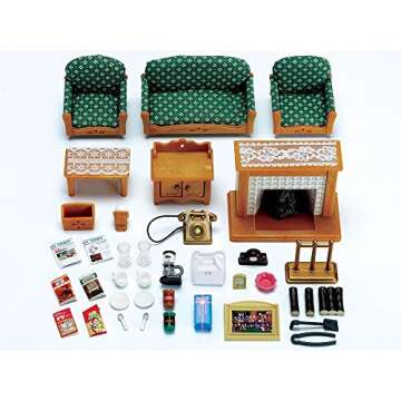 Calico Critters Deluxe Living Room Set | 30+ Accessories