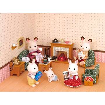 Calico Critters Deluxe Living Room Set | 30+ Accessories