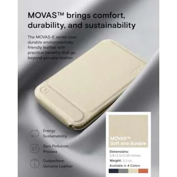 MOFT Phone Tripod Wallet, NFC-Supported Magnetic Phone Stand, Pocket-Size Selfie Stick, MOVAS Vegan Leather & Adjustable Angle Magnetic Card Holder, Travel Essential, Earthen Beige (with Card Slot)