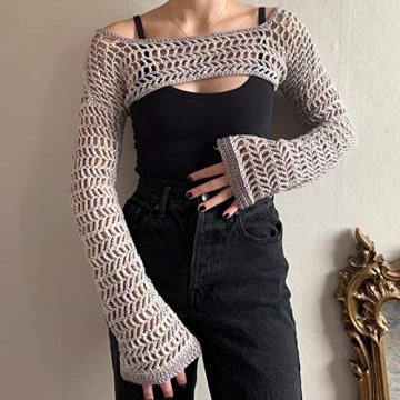 Trendy Y2k Crochet Hollow Out Crop Tops for Fashion Lovers