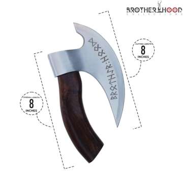 Viking Pizza Axe with Leather Sheath | Unique Kitchen Utensil