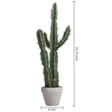 MyGift 36-Inch Artificial Cactus for Stylish Indoor Decor