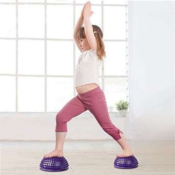 HLMOptimo Balance Pods Hedgehog Stability, Plank Hand Walk, Balanced, Push-Up Plank Taps, Improve core Strength, Body Awareness, Coordination Multiple Color Sets of 6 (Dotted)