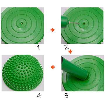 HLMOptimo Balance Pods Hedgehog Stability, Plank Hand Walk, Balanced, Push-Up Plank Taps, Improve core Strength, Body Awareness, Coordination Multiple Color Sets of 6 (Dotted)